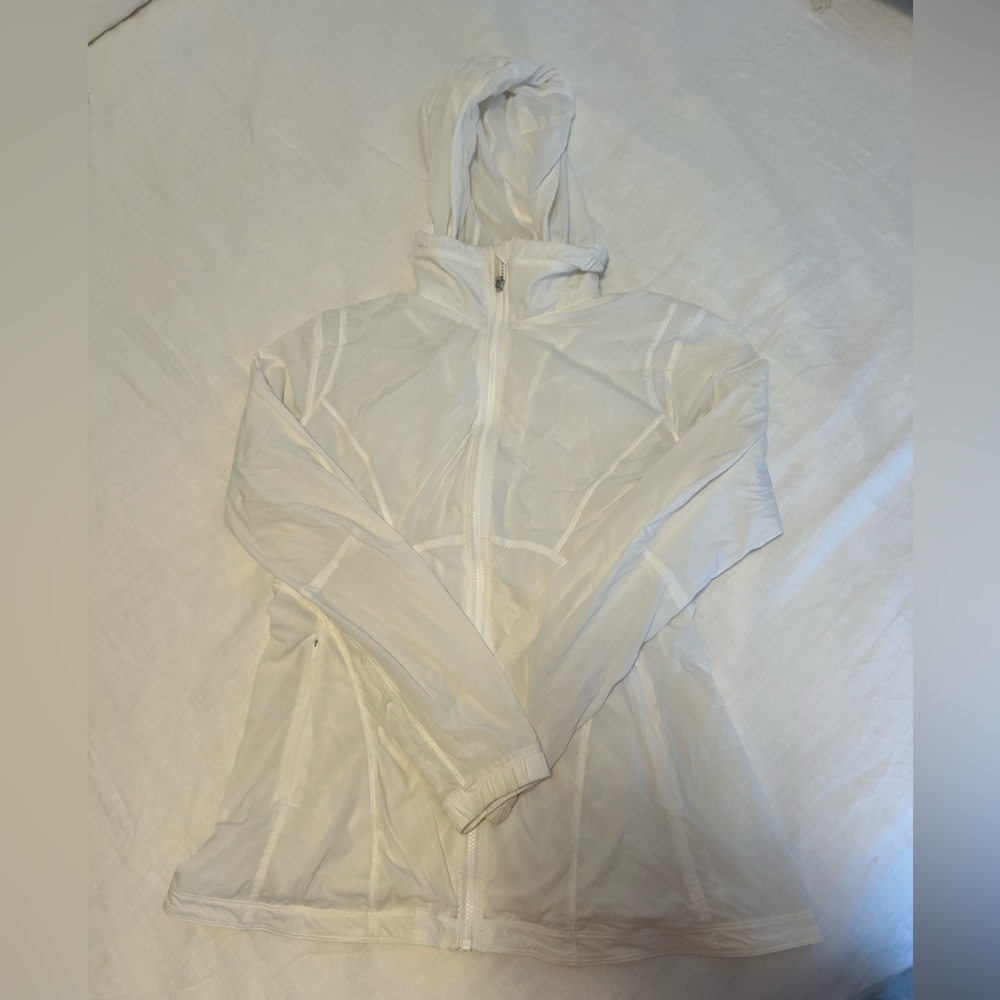lululemon athletica White Hooded Zip Jacket